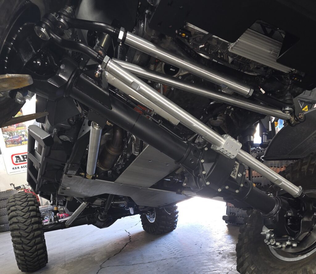 Heavy-duty Jeep steering knuckle upgrade for off-road steering systems installed and americian off road customs in las vegas